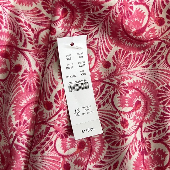 J Crew Fitted Maxi skirt , satin fabric , pink floral print - Picture 3 of 5